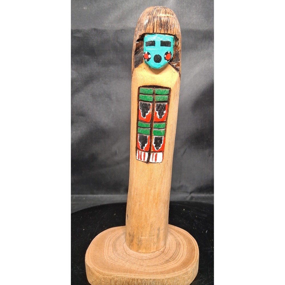 Namingha Hopi Kachina Doll Hand Carved Wood Shalako Mana Native American 6.5in
